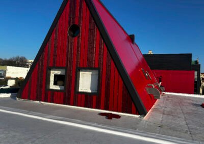 étanchéité terminée en TPO blanche BAUDER