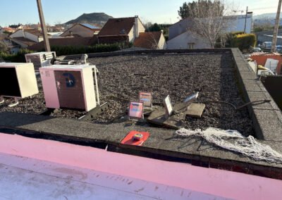 toiture gravillon avnat pose ligne de vie