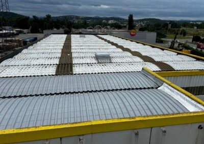 Toiture résinée après