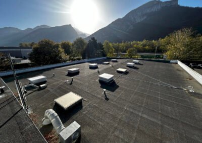 Toiture vue densemble rehausses posees